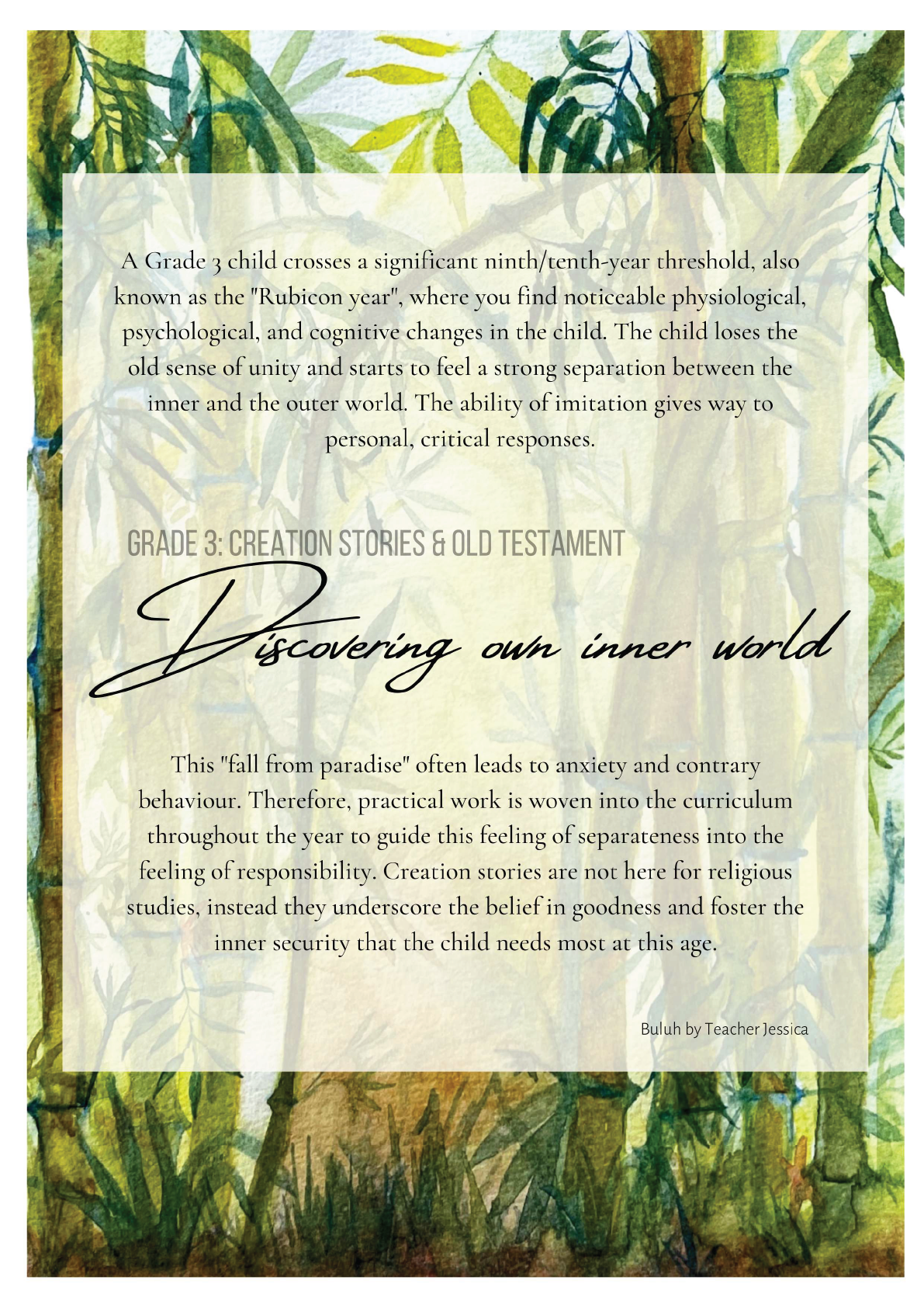 Discovering own inner world