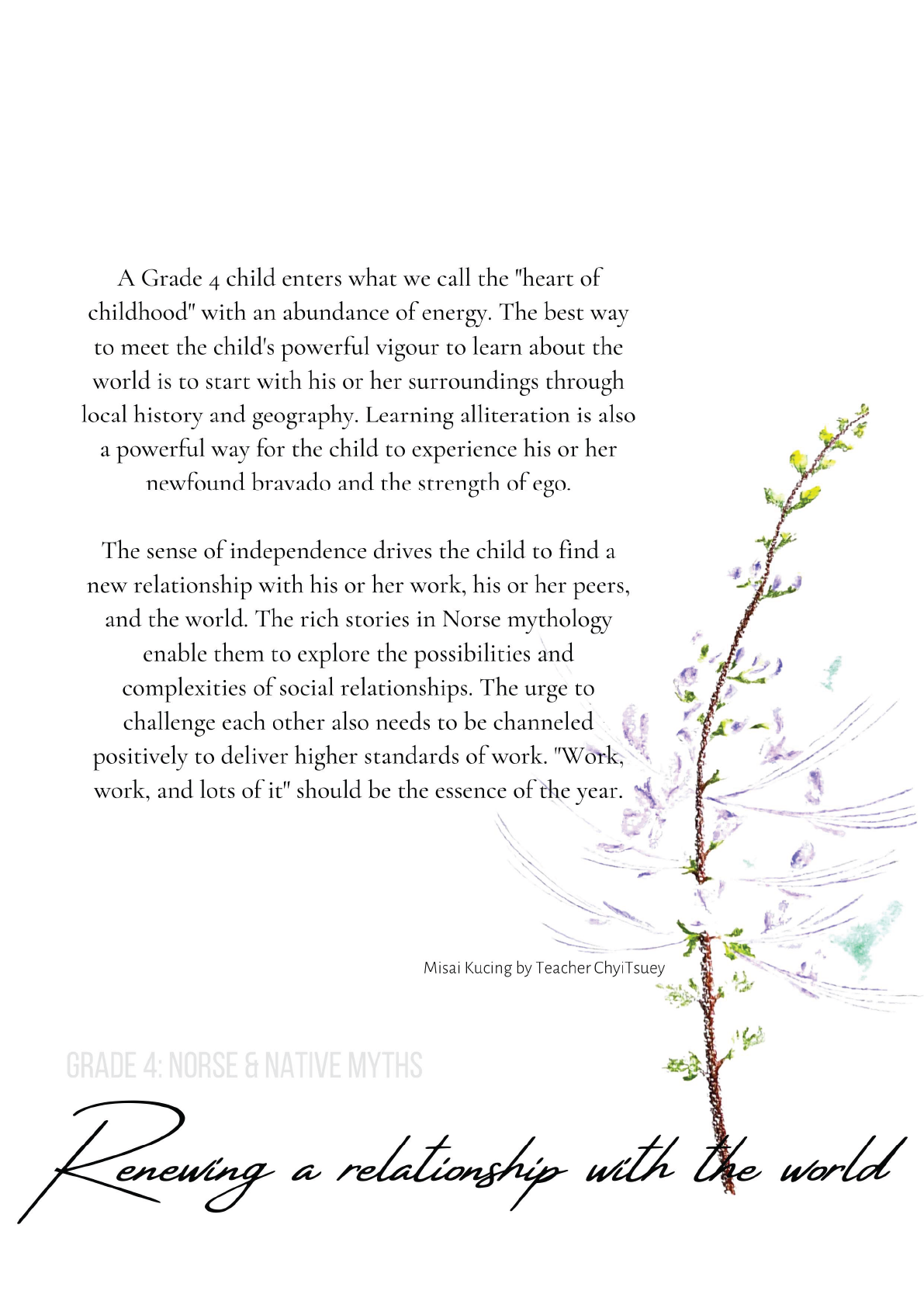 Tenewing a relationship with the world