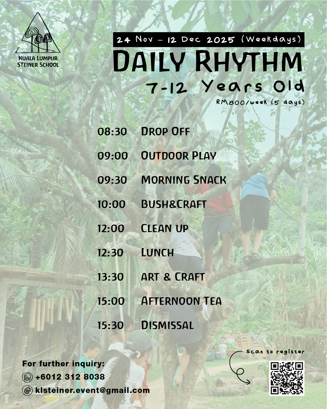 Year End Bush&Craft
                                        Holiday Camp (Age 7-12)